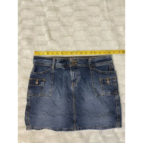 VTG LEI Skirt Denim Mini Size 32” 90s 32x15 Women's - Picture 3 of 7